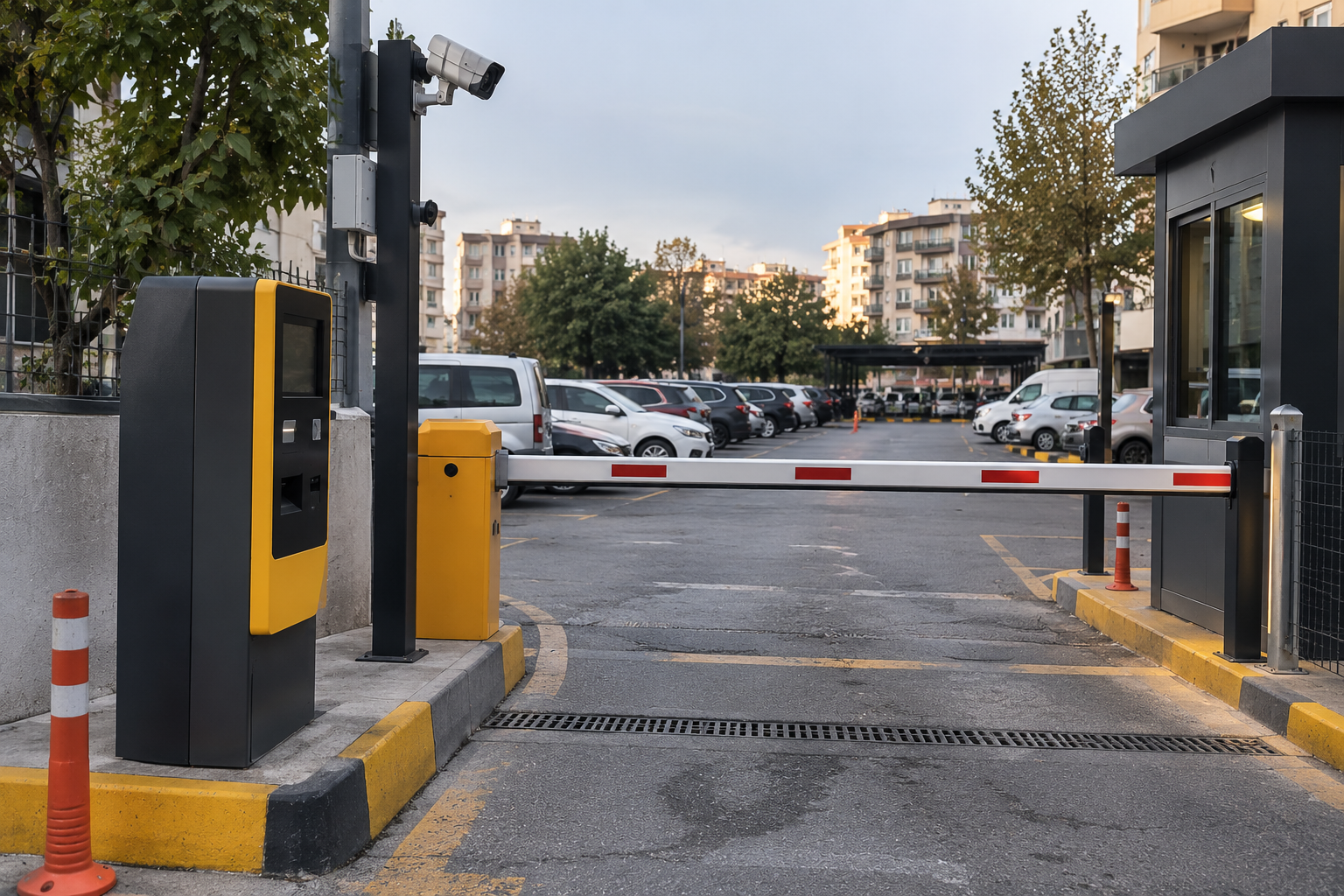 Ücretli otoparkta ANPR kamera kurulumu